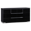 Hailey Bedroom Set in High Gloss Black - GLO-HAILEY-BED-SET