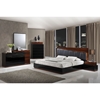 Lexi Bedroom Set in Black High Gloss/Zebra Walnut - GLO-LEXI-982B-BL-W-BED-SET