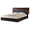 Lexi Bedroom Set in Black High Gloss/Zebra Walnut - GLO-LEXI-982B-BL-W-BED-SET