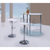 Maya Bar Table - Frosted Glass, Chrome Legs - GLO-MBT02-FR-M