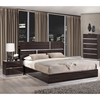 Tribeca Bedroom Set in High Gloss Brown Wood Grain - GLO-TRIBECA-110-BED-SET