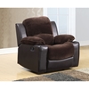 Cassidy Rocker Recliner Chair in Chocolate/Brown - GLO-U1301-CHMP-CHOC-R-R-M