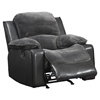 Cassidy Rocker Recliner Chair, Gray/Black - GLO-U1301-CHMP-THU-R-R-M