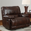 Cristian Glider Recliner Chair -  Brown Leather - GLO-U1953-G-R-M