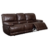 Cristian Console Reclining Sofa Set - Brown Leather - GLO-U1953-SET1