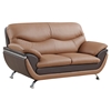 Sofa Set in Light Brown and Dark Brown - GLO-U2106-RV-SET