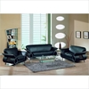 Wesley Leather Chair in Black - GLO-U559-LV-BL-CH