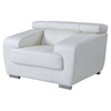 Caitlyn Sofa Set with Headrest - White - GLO-U7090-L6R-SET