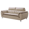 Jalen Sofa Set - Khaki/ Dark Cappuccino Leather - GLO-U7390-R6U6-SET
