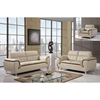 Jalen Sofa Set - Khaki/ Dark Cappuccino Leather - GLO-U7390-R6U6-SET