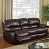 Burgundy Leather Reclining Sofa - GLO-U8122-2007-R-S-M