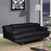 Charlotte Black Leather Sofa Set - GLO-U8141-BL-SET