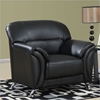 Maxwell Chair - Black Leather Look - GLO-U9103-BL-CH-M