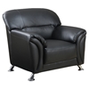 Maxwell Chair - Black Leather Look - GLO-U9103-BL-CH-M