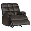 Jacqueline Bonded Leather Rocker Recliner Chair - Dark Brown - GLO-U94710-RRC-M