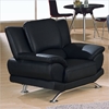 Jesus Sofa Set in Black Leather - GLO-U9908-BL-M-SET