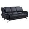 Jesus Leather Sofa, Black - GLO-U9908-BL-S-W-LEGS-M