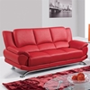 Jesus Leather Sofa in Red - GLO-U9908-R6V-RED-S-M