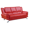 Jesus Leather Sofa in Red - GLO-U9908-R6V-RED-S-M