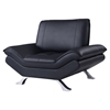 Modern Leather Sofa Set in Natalie Black - GLO-UFM151-R6U6-BL-SET