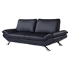 Modern Leather Sofa Set in Natalie Black - GLO-UFM151-R6U6-BL-SET
