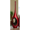 34.5 Inch Tall Red Black Hole Vase - HEB-LPSC048-L-RB