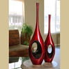 29 Inch Tall Red Black Hole Vase - HEB-LPSC048-S-RB