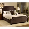 Carlyle Fabric Bed - Scalloped Edges, Nail Heads, Chocolate - HILL-1554BXRC