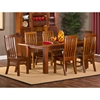 Outback 7 Piece Extension Dining Set - Distressed Chestnut - HILL-4321DTBEC7