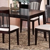Bayberry Rectangle Dining Table with 4 Wicker Chairs - HILL-47XDTBCRCT