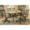 Brookside Oval Accent 7 Piece Dining Set with Caster Chairs - HILL-4815DTBCOVC7