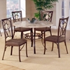 Brookside Oval Accent 5 Piece Round Dining Set - HILL-4815DTRNBCOV