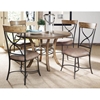 Charleston 5 Piece Round Dining Set with X-Back Chairs - HILL-4670DTBWC2
