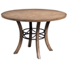 Charleston Round Wood Dining Table with Metal Ring - HILL-4670DTBW
