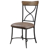 Charleston 5 Piece Round Dining Set with X-Back Chairs - HILL-4670DTBWC2