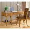 Gresham Wooden Desk and Chair Set in Medium Oak - HILL-4337GD