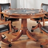 Parkview Round Game/Dining Table in Medium Brown Oak - HILL-4186GTB