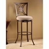 Rowan 30" Swivel Bar Stool with Oval Fossil Stone Accent - HILL-4897-830