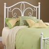 Ruby Textured White Metal Headboard with Frame - HILL-1687H