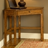 Solano Wooden Corner Desk and Chair in Medium Oak - HILL-4337SD