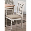 Edy Side Chair - Turned Legs, Fabric Seat, Biscotti - ICON-CH52-97U-BI