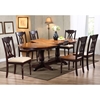 Gatsby 7 Piece Oval Extending Dining Set - Cut-Out Back Chairs, Mocha - ICON-OV90-DT-CH52-SET