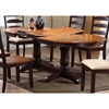 Gatsby 7 Piece Oval Extending Dining Set - Ladder Back Chairs, Mocha - ICON-OV90-DT-CH55-SET