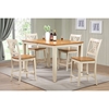 5-Piece Counter Dining Set - Wood Seat, Double X-Back, Caramel and Biscotti - ICON-RT67-CT-CO-STC56-CL-BI