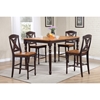 5-Piece Counter Dining Set - Wood Seat, Butterfly Back, Whiskey and Mocha - ICON-RT67-CT-TU-STC50-WY-MA