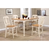 5-Piece Napoleon Back Counter Dining Set - Wood Seat, Caramel and Biscotti - ICON-RT78-CT-TU-STC53-CL-BI