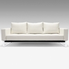Cassius Deluxe Sofa Bed - Full Size, Sled Legs, White Leather Look - INN-94-748082004C588-0