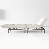 Splitback Deluxe Convertible Chair - Steel Legs, White Leather Look - INN-94-741011C588-8-2