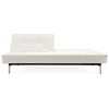 Splitback Deluxe Sofa Bed - Stainless Steel, White Leather Look - INN-94-741010C588-8-2