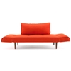 Zeal Deluxe Convertible Sofa - Walnut Wood Legs, Basic Orange - INN-740021C751-3-2
